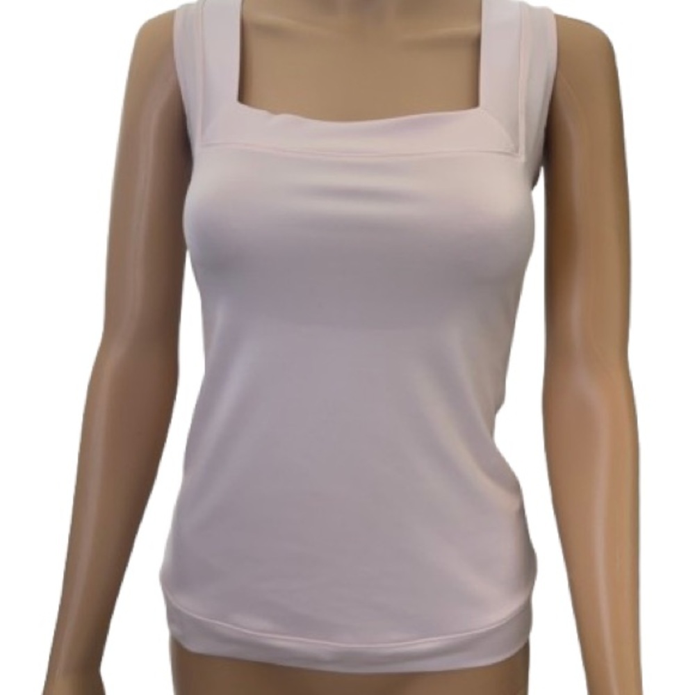 SPANX Pale Pink Sleeveless Square Neck Tank Top Large